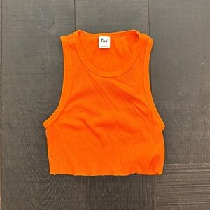 TNA Vibrant Orange crop top